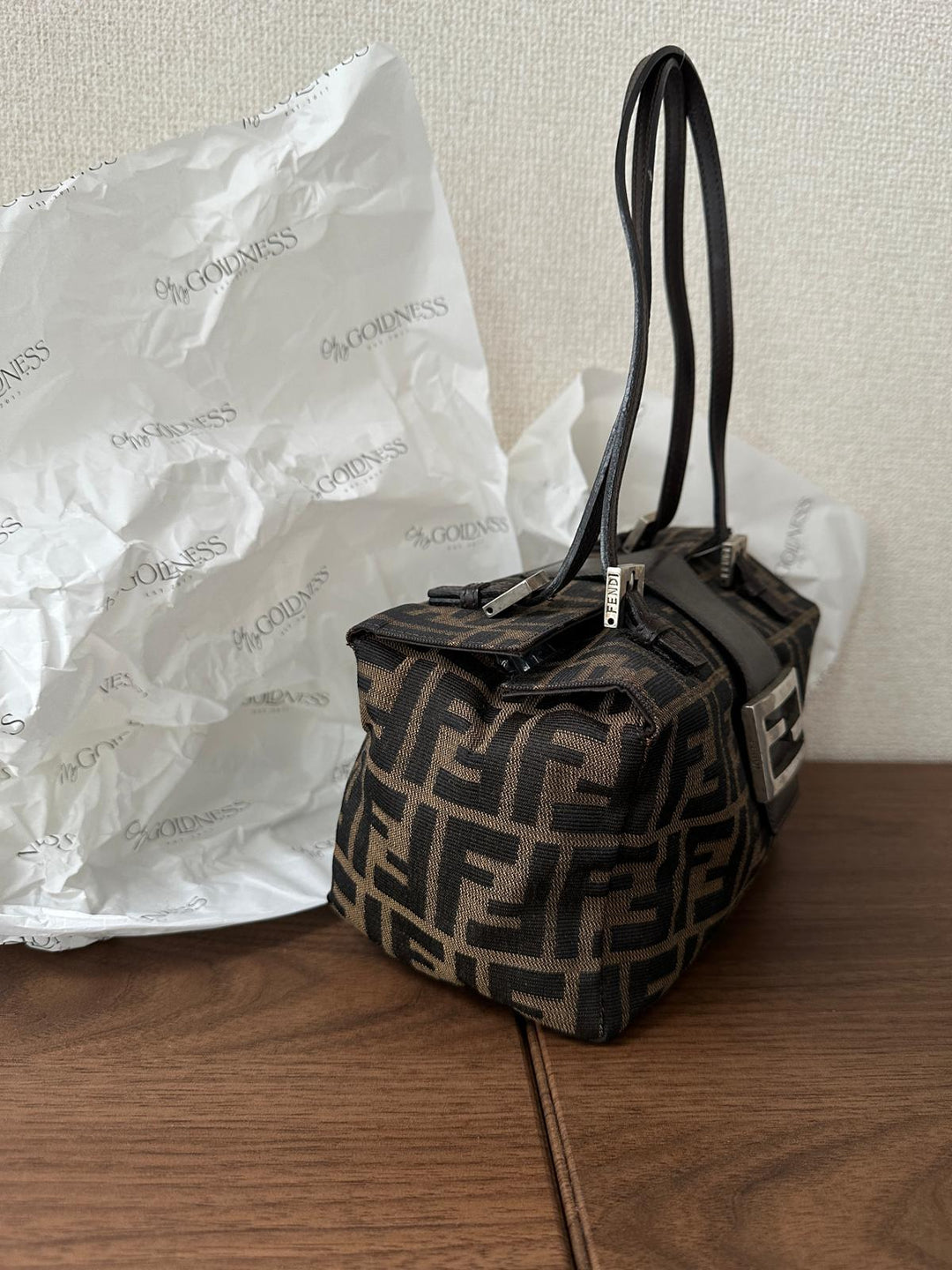 Fendi Zucca Canvas Underarm Box Bag 🤎 | Soft-Structured Vintage Charm