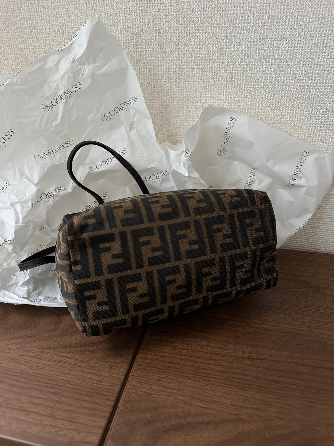 Fendi Zucca Canvas Underarm Box Bag 🤎 | Soft-Structured Vintage Charm