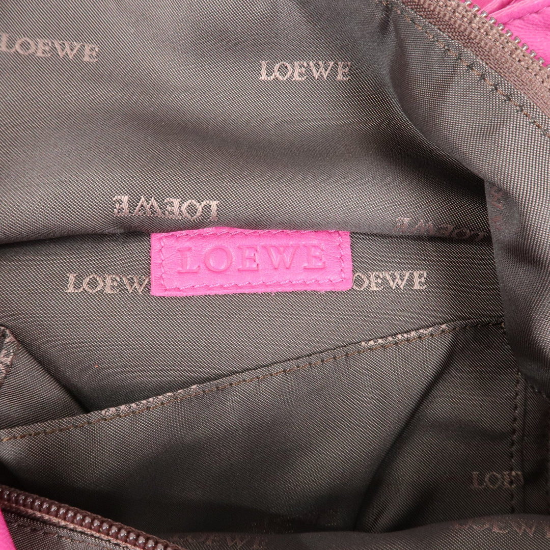 LOEWE Anagram Nappa Aire Leather Hand Bag Tote Bag Fuchsia Pink