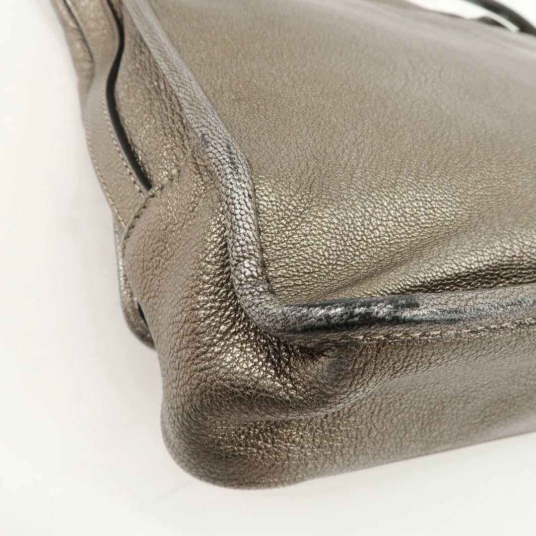 LOEWE Anagram Maia Logo Leather 2Way Bag Shoulder Bag Hand Bag Gold