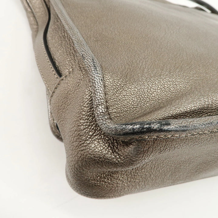 LOEWE Anagram Maia Logo Leather 2Way Bag Shoulder Bag Hand Bag Gold