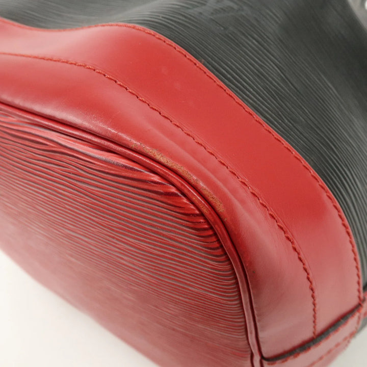Louis Vuitton Epi Noe Shoulder Bag Noir Castilian Red M44017