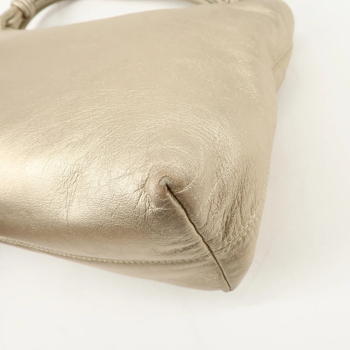 LOEWE Anagram Nappa Leather Hand Bag Shoulder Bag Champagne Gold