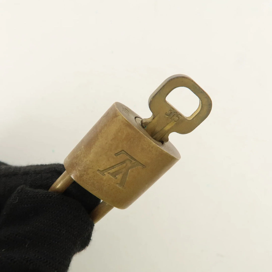 Louis Vuitton Set of 10 Lock & Key Cadena Key Lock Metal Gold Used