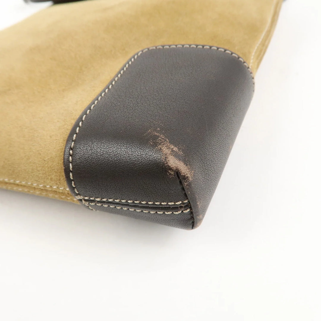 LOEWE Anagram Suede Leather Shoulder Bag Crossbody Bag Brown