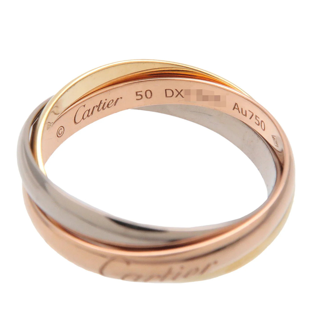 Cartier Trinity Ring SM 750YG/WG/PG #10.5 US5.5 EU50.5