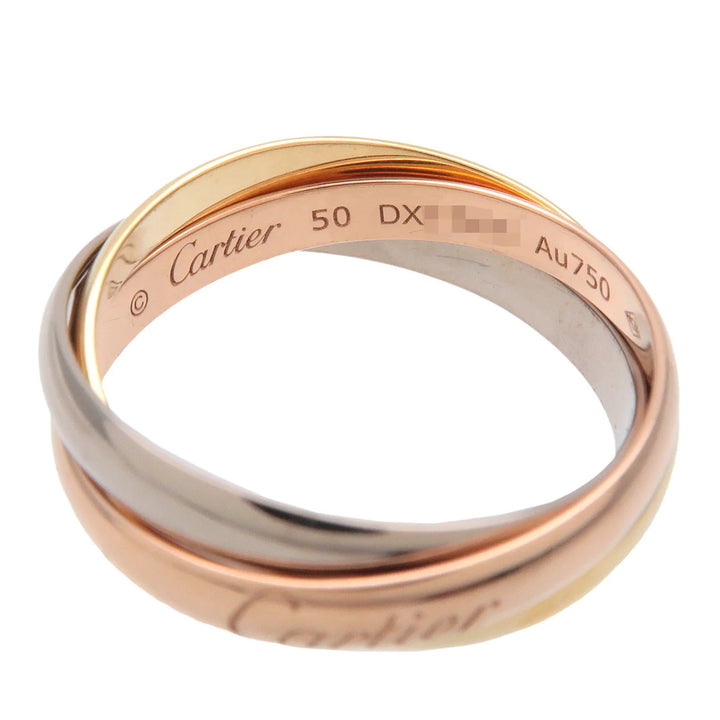 Cartier Trinity Ring SM 750YG/WG/PG #10.5 US5.5 EU50.5