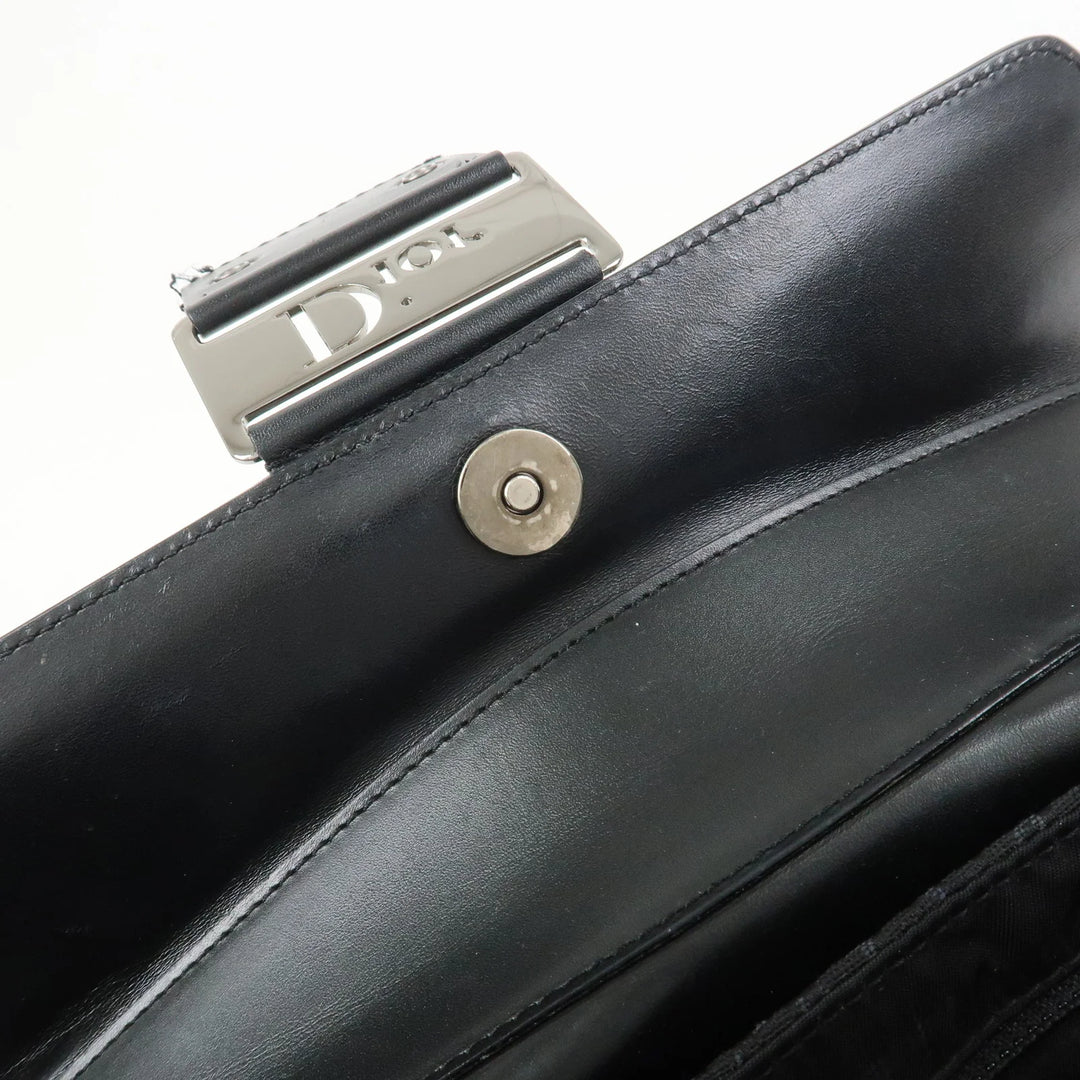 Christian Dior Trotter Street Chic Canvas Leather Shoulder Bag