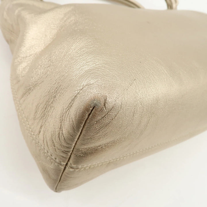 LOEWE Anagram Nappa Leather Hand Bag Shoulder Bag Champagne Gold