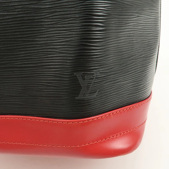 Louis Vuitton Epi Noe Shoulder Bag Noir Castilian Red M44017