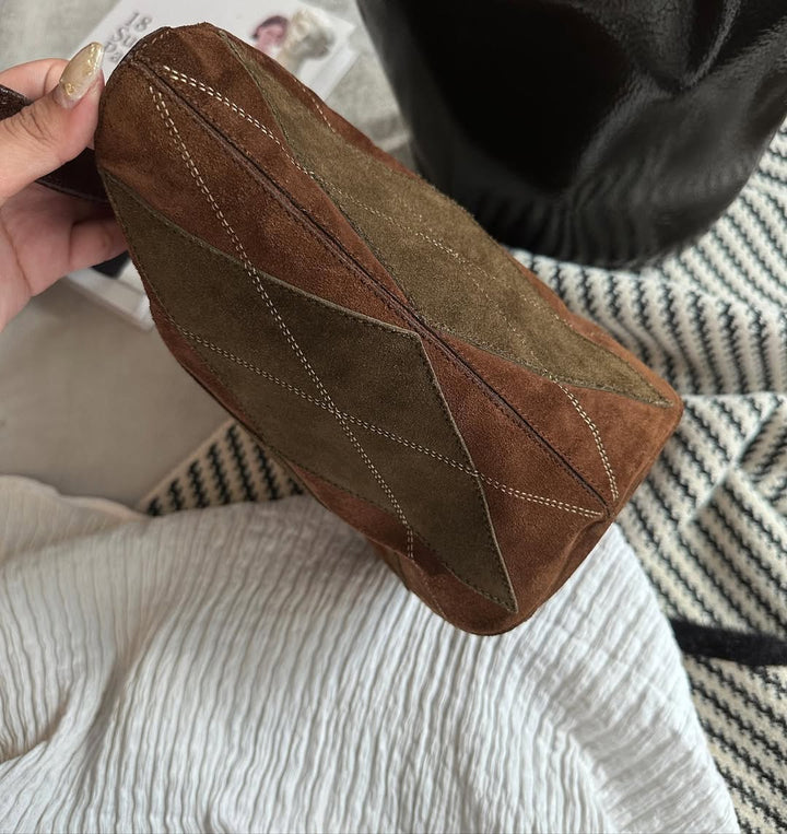 Celine Rare Olive Green Chocolate Bucket Bag