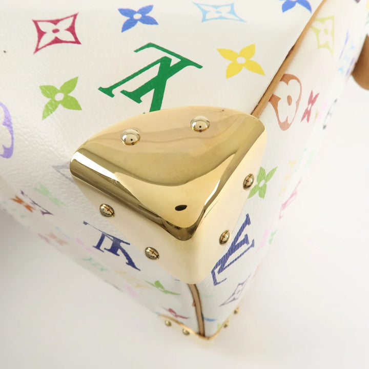Louis Vuitton Monogram Multicolor Speedy 30 Hand Bag Blanc M92643 Used