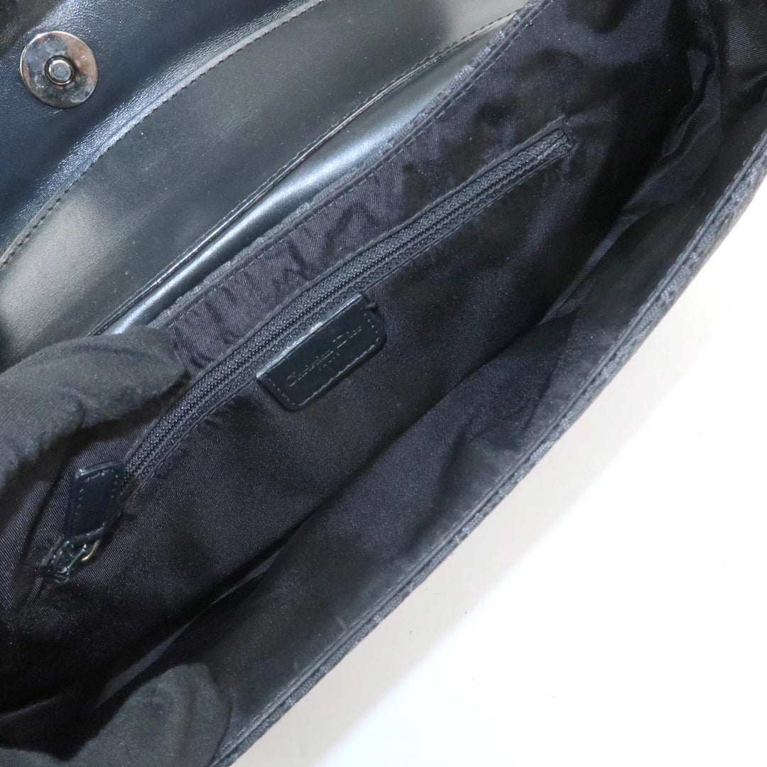 Christian Dior Trotter Street Chic Canvas Leather Shoulder Bag