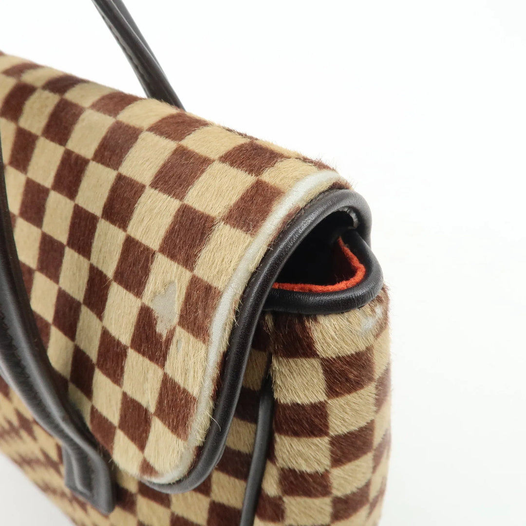 Louis Vuitton Damier Sauvage Lion Hand Bag Beige Brown M92131 Used