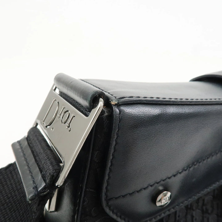 Christian Dior Trotter Street Chic Canvas Leather Shoulder Bag