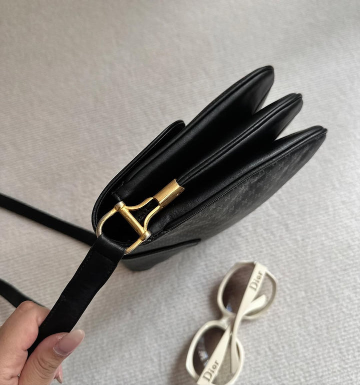 CELINE Black Triomphe Buckle Crossbody（Special Edition）｜Understated Luxury in Every Detail 🖤