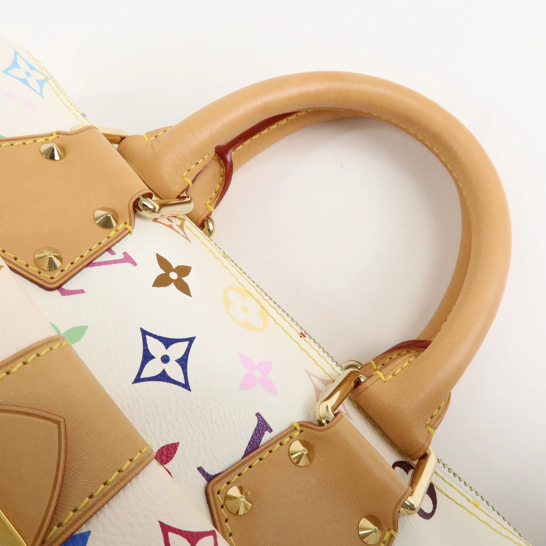Louis Vuitton Monogram Multicolor Speedy 30 Hand Bag Blanc M92643 Used