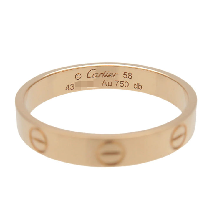 Cartier Mini Love Ring #58 K18YG 750YG Yellow Gold US8.5 EU58