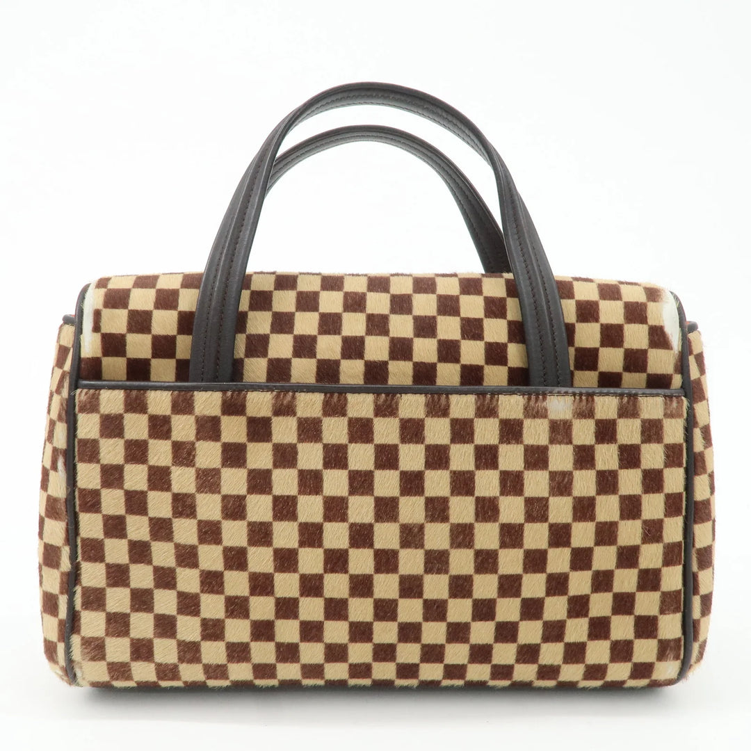 Louis Vuitton Damier Sauvage Lion Hand Bag Beige Brown M92131 Used