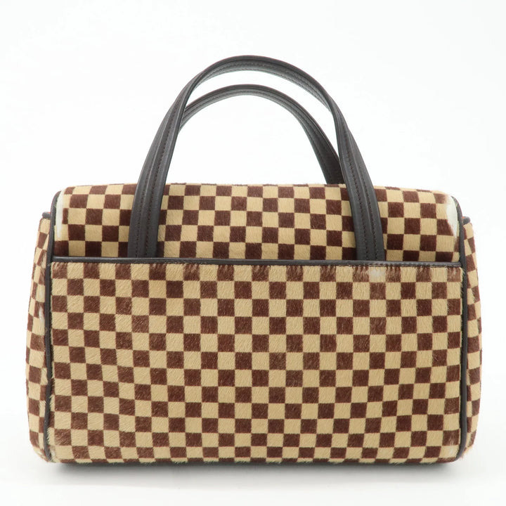 Louis Vuitton Damier Sauvage Lion Hand Bag Beige Brown M92131 Used
