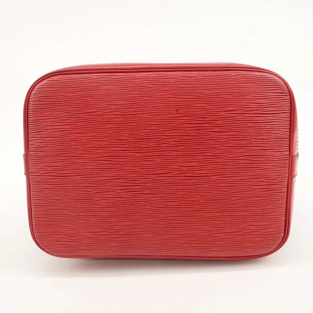 Louis Vuitton Epi Noe Shoulder Bag Noir Castilian Red M44017