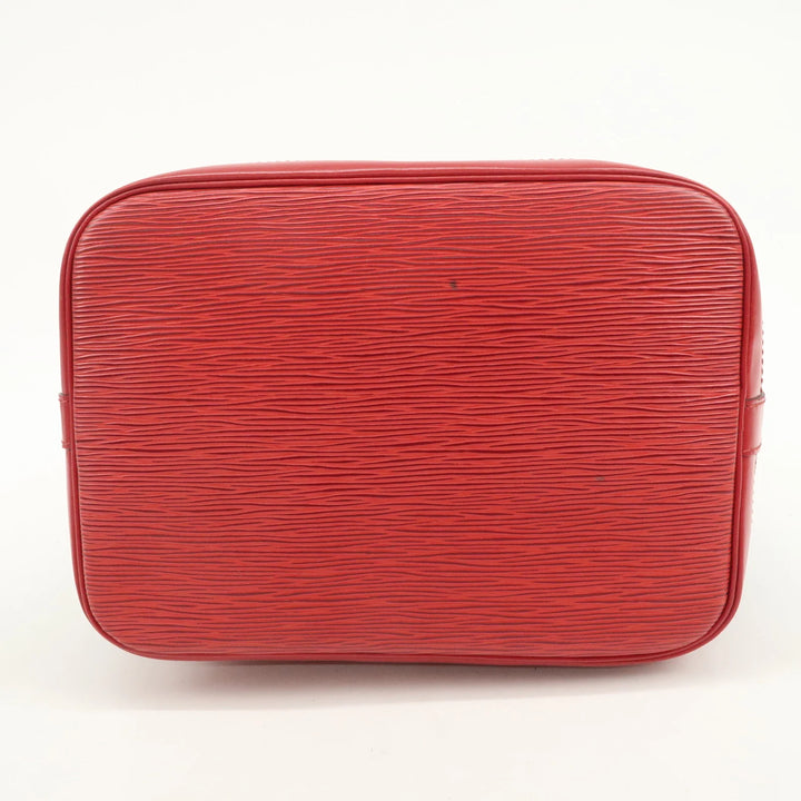 Louis Vuitton Epi Noe Shoulder Bag Noir Castilian Red M44017