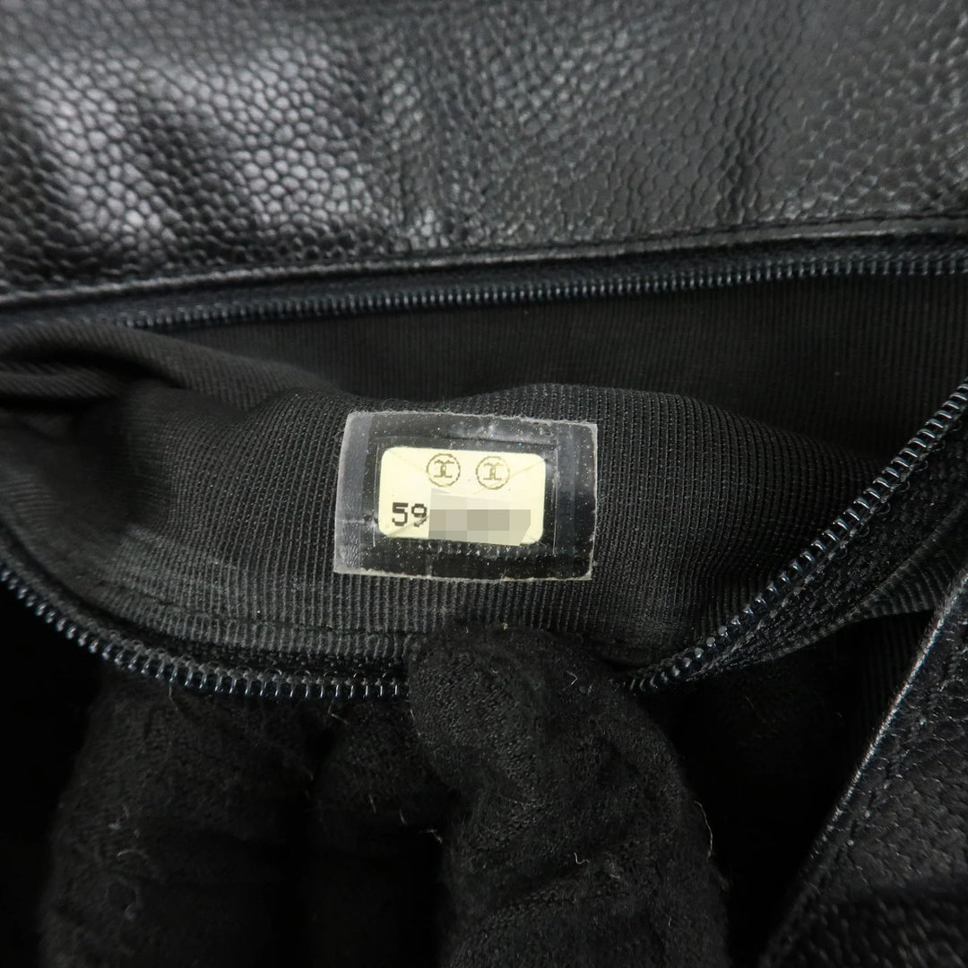 CHANEL COCO Mark Caviarskin Shoulder Bag Crossbody Bag Black Used