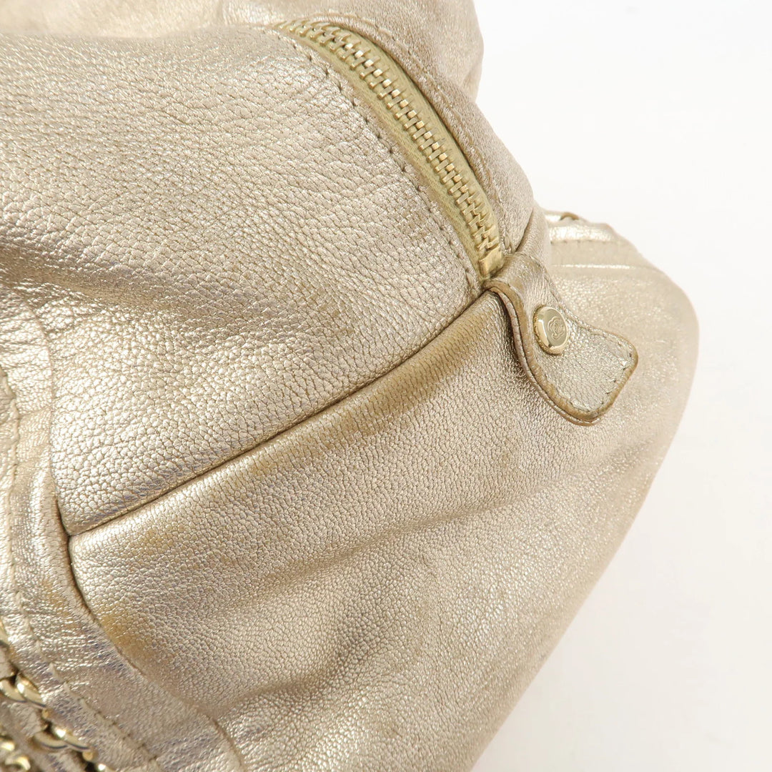 LOEWE Anagram Logo Leather Shoulder Bag Hand Bag Brown