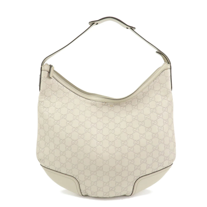 GUCCI Sherry Guccissima Leather Shoulder Bag Ivory 293596