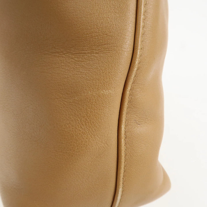Christian Dior Maris Pearl Leather Hand Bag Light Brown