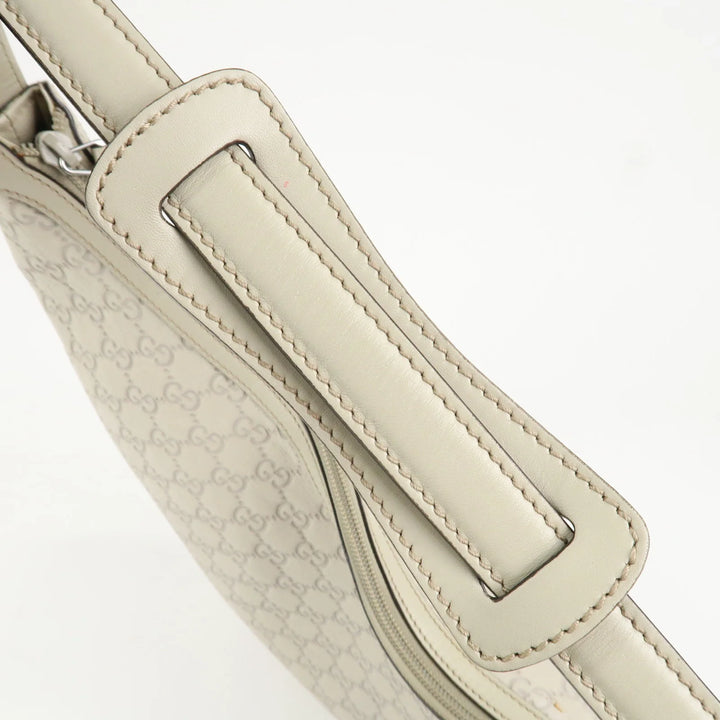 GUCCI Sherry Guccissima Leather Shoulder Bag Ivory 293596