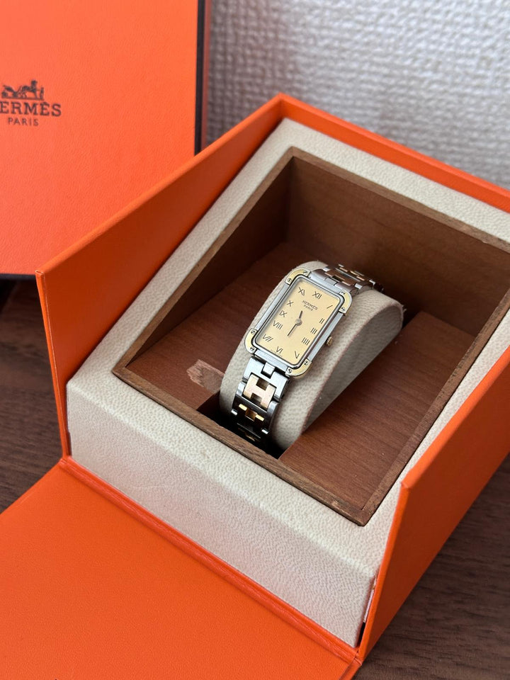HERMÈS Vintage Watch ⌚✨ Gold & Silver Tones