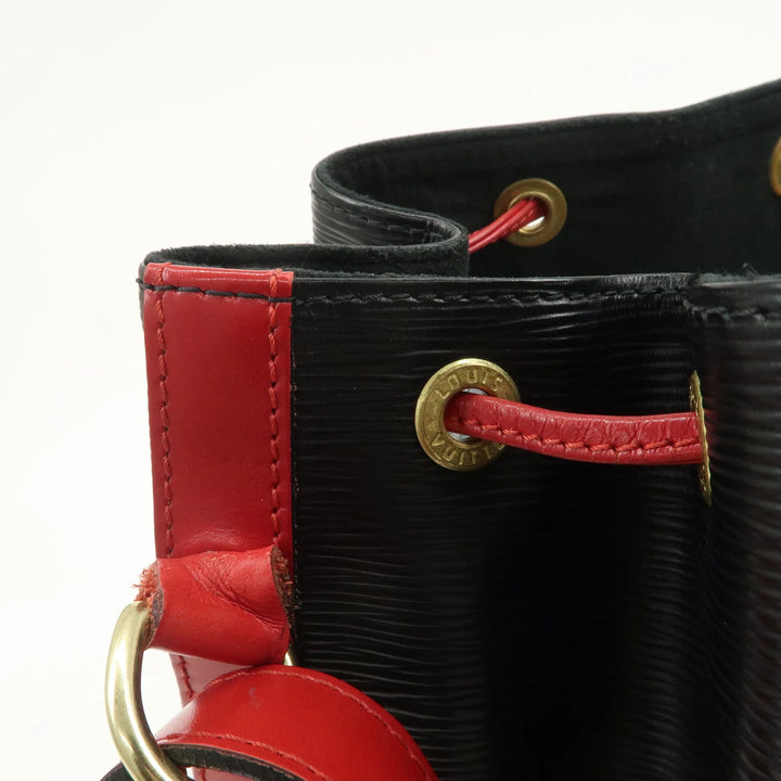 Louis Vuitton Epi Noe Shoulder Bag Noir Castilian Red M44017