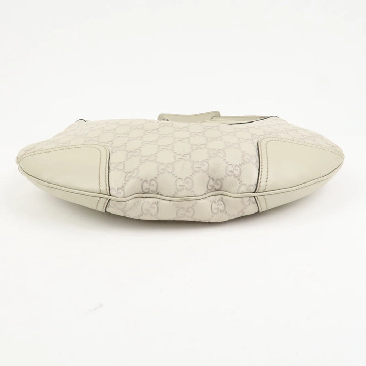 GUCCI Sherry Guccissima Leather Shoulder Bag Ivory 293596