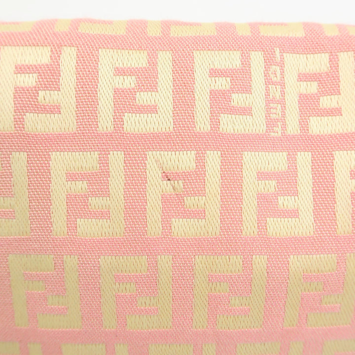 FENDI Mamma Baguette Zucchino Canva Leather Shoulder Bag 8BR000