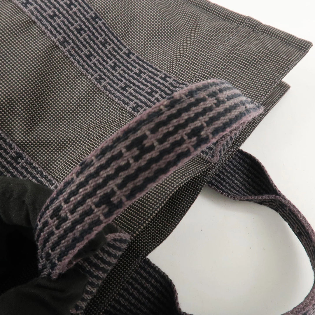 Hermes Herline PM Nylon Canvas Tote Bag Hand Bag Black
