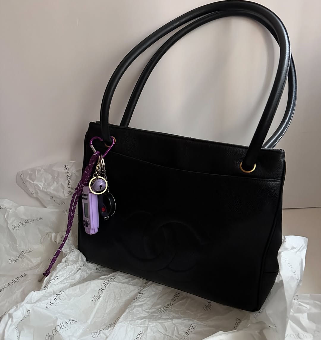 CHANEL Caviar Leather Large CC Tote（Black）｜Work-to-Weekend Essential 🖤👜
