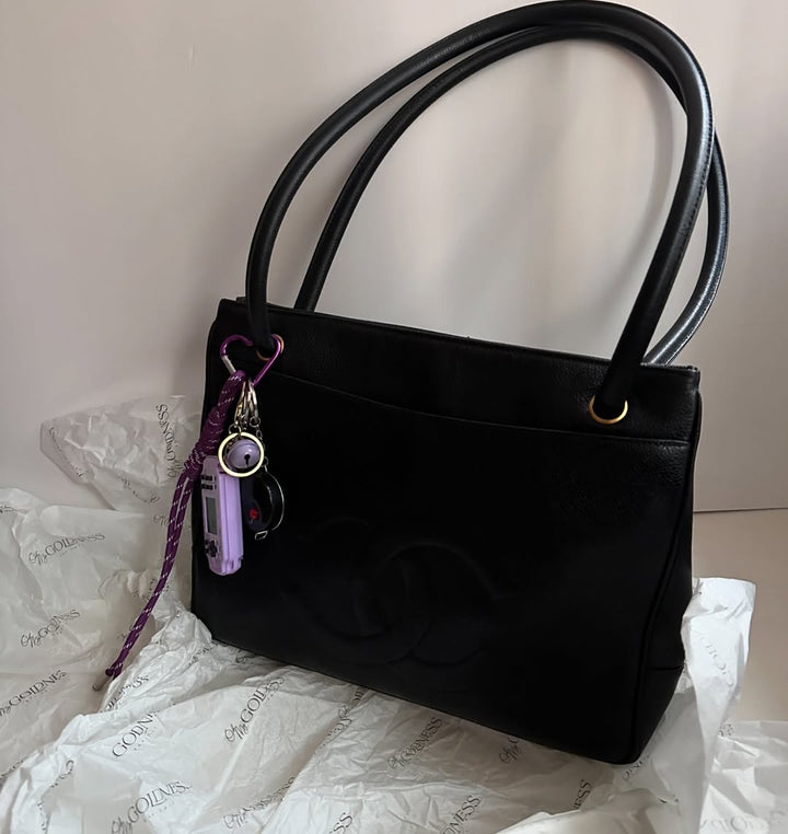 CHANEL Caviar Leather Large CC Tote（Black）｜Work-to-Weekend Essential 🖤👜