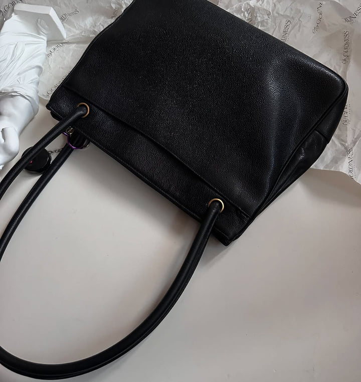 CHANEL Caviar Leather Large CC Tote（Black）｜Work-to-Weekend Essential 🖤👜