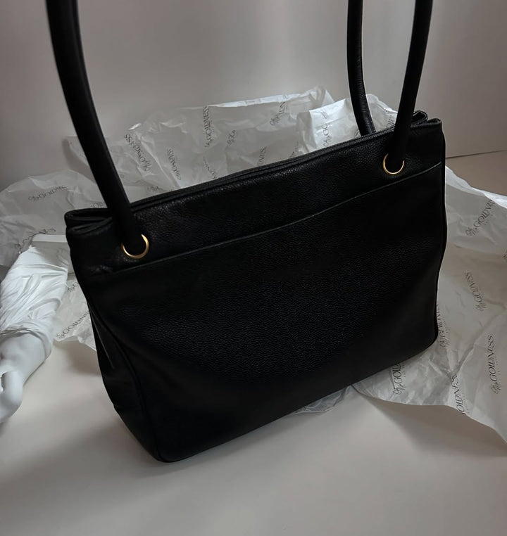 CHANEL Caviar Leather Large CC Tote（Black）｜Work-to-Weekend Essential 🖤👜