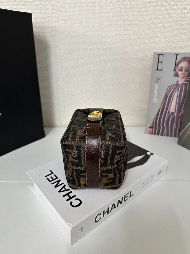 Fendi Mini Lunch Box Top Handle Bag ✨Iconic Shape × Compact &amp; Cute × Gold-Tone Hardware