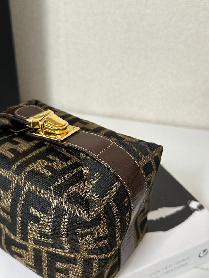 Fendi Mini Lunch Box Top Handle Bag ✨Iconic Shape × Compact &amp; Cute × Gold-Tone Hardware