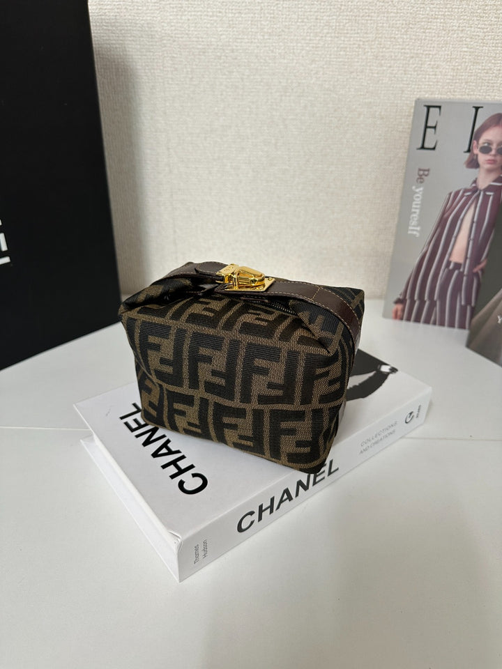 Fendi Mini Lunch Box Top Handle Bag ✨Iconic Shape × Compact &amp; Cute × Gold-Tone Hardware