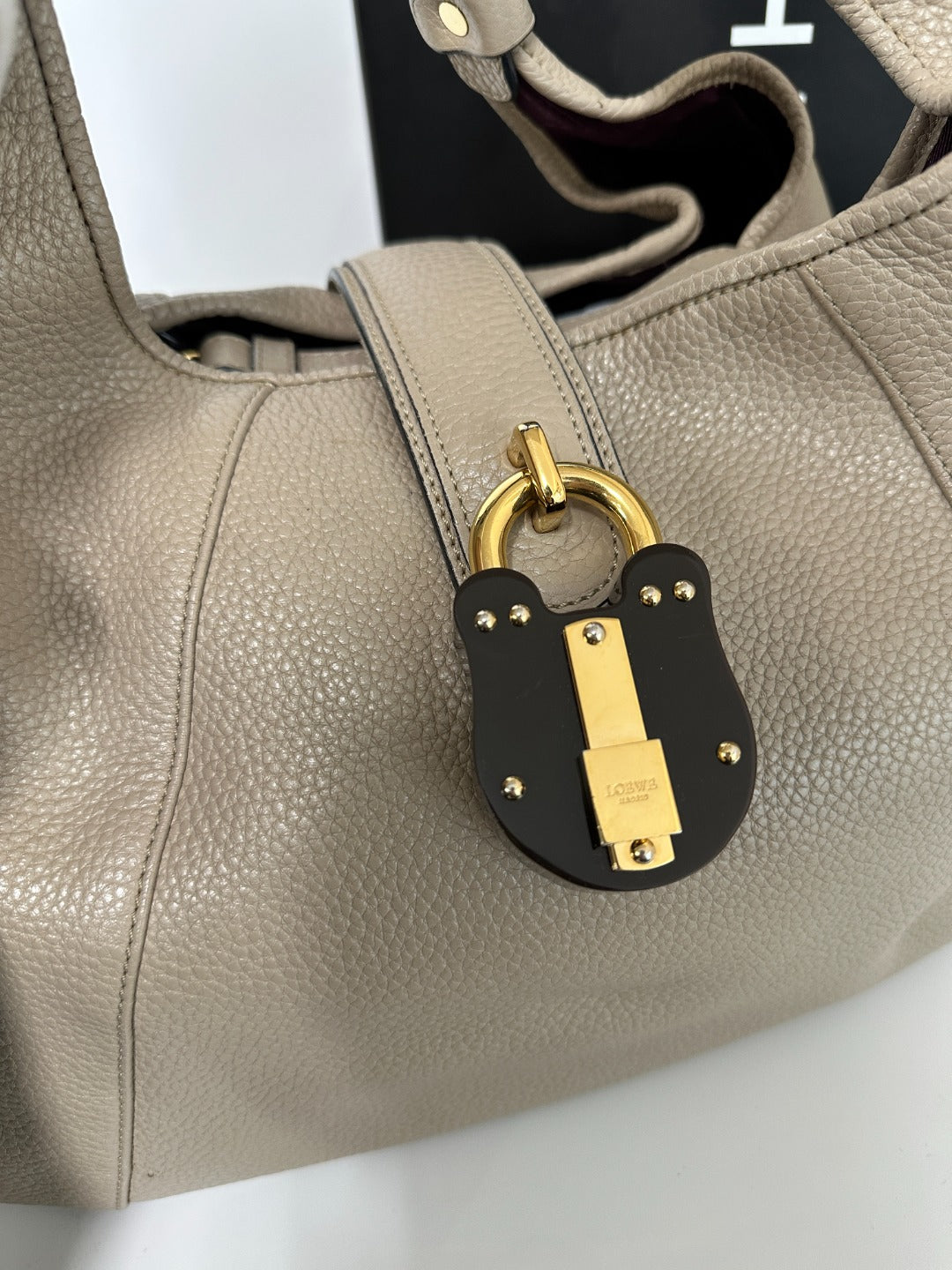 Loewe Pebbled Leather Hobo Bag 🤍🖤