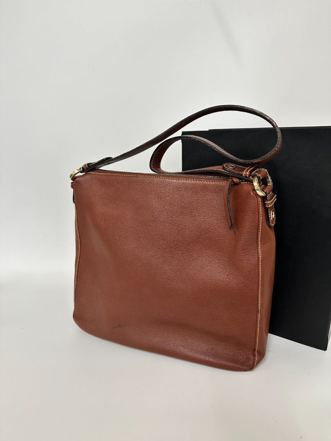 BVLGARI Caramel Leather Crossbody Bag