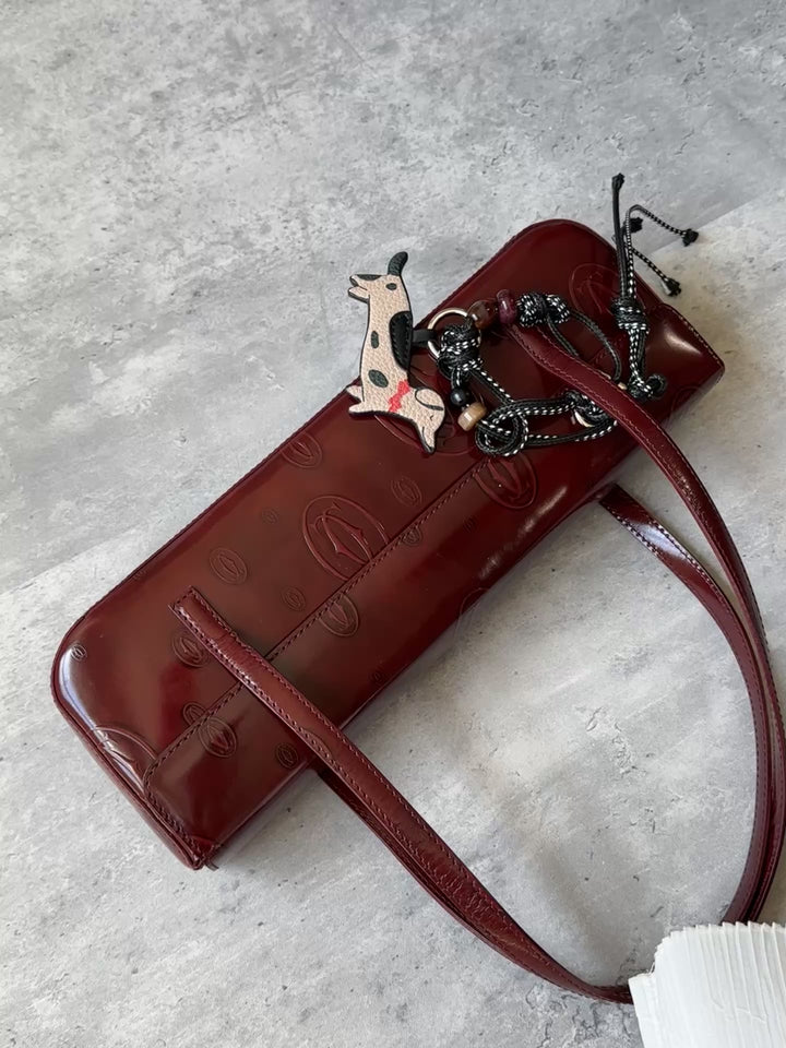 Cartier Burgundy Monogram Baguette ❤️🥖
