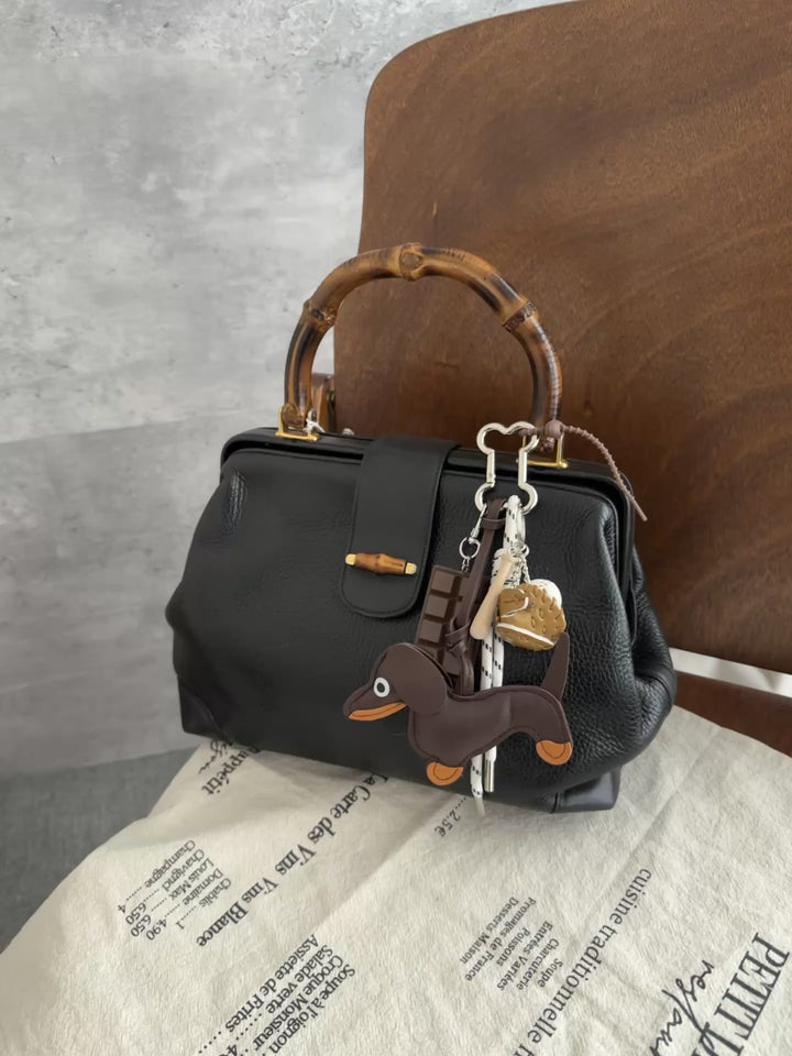 Gucci Bamboo Doctor Bag in Black Cowhide 🖤🎋