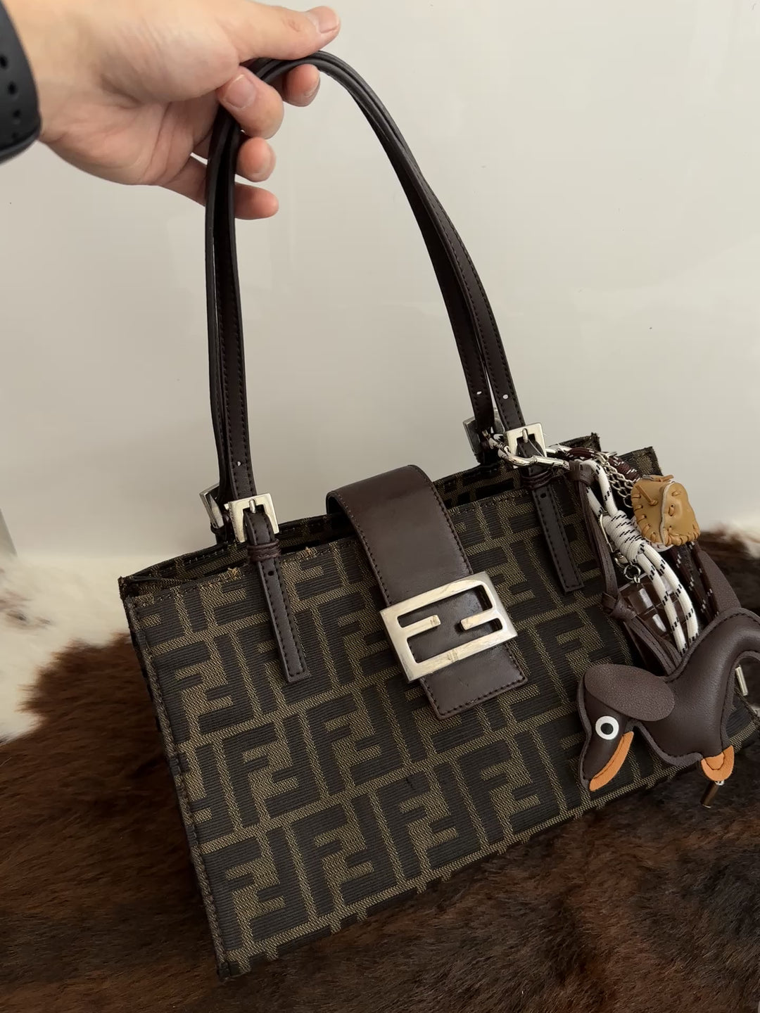 Fendi Zucca Canvas Silver Buckle Hobo 🤎 | Vintage Icon with Effortless Cool