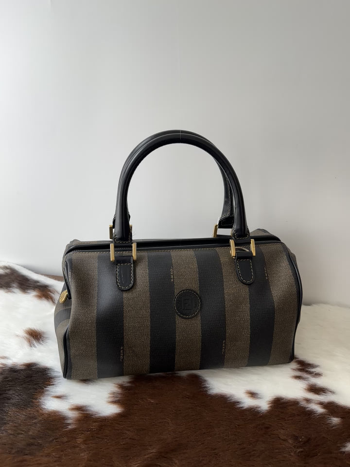 Fendi Striped Boston Bag 🖤🤎