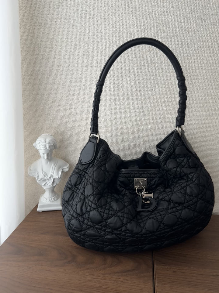 Lady Dior Ballet Hobo 🖤 “So Black” Edition | Elegant Yet Effortless